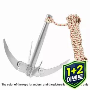 [1+2] 접이식 보트 앵커 로프 야외 그래플링 후크 생존 도구 작은 카누 낚시 용품에 대한 견고한 내구성