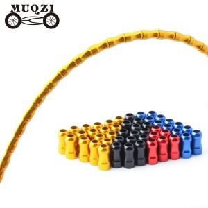 MUQZI-자전거 변속기 시프트 브레이크 피쉬본 라인 튜브 캡 슬러브 카테터 알루미늄 합금 보호 쉘, 산악 도