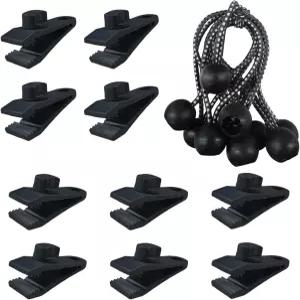 YoRise 20PCS 방수 클립 헤비 듀티 그립 볼 번지 코드 그늘막 고정 풀 차양 커버용 자동차 클램프 홀더