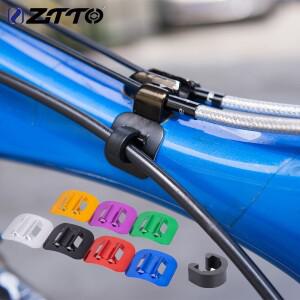 ZTTO 자전거 스틱 온 케이블 가이드 클립, MTB 로드 시프트 브레이크 유압 호스 고정 알루미늄 C 모양 프레