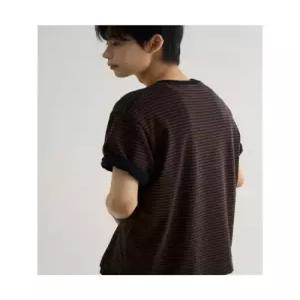 에잇세컨즈 8SECONDS 데일리 스트라이프 반소매티 브라운