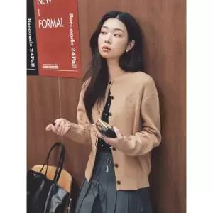 에잇세컨즈 8SECONDS 라운드넥 소매 변형 긴소매 카디건 베이지 11495AAY1A