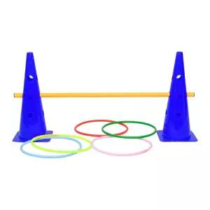 해피파티 체육대회 칼라콘 블루 2개 고리던지기 10개 막대 1개 세트 운동회 레크레이션