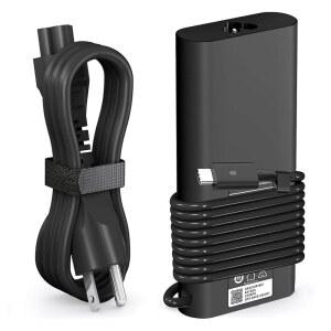 130W USB C 노트북 충전기 DELL TYPE 슬림 충전기와 호환 | AC 전원 코드 - PRECISION 5550 5560 5570 5750 3560 XPS 15 9500 9575 17 LATITUDE 7410 7310용 컴퓨터 충전기