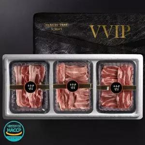 냉장 1등급 한돈 E클래스3호 1.5kg (오겹살+항정살+가브리살 각500g)