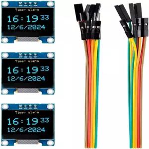KEAcvise 0.96인치 OLED 디스플레이 모듈 SSD1306 128x64 I2C 파란색 3.3V-5V Arduino Raspberry Pi ESP32