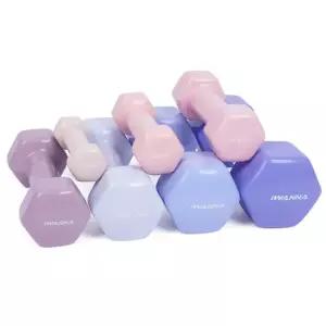 아이워너 PVC 뷰티 육각 미용 아령 2개 세트 5kg 블루베리