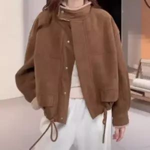여성 빅사이즈 무스탕 포근한 일상용 짧은 재킷