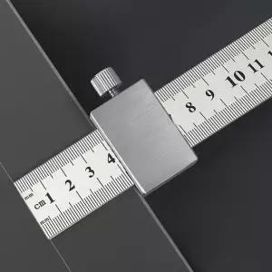 마킹게이지 스틸자 60cm 철자 스토퍼 정밀 측정 도구 스테인리스 금속 마킹 게이지 목공 공작용 수동 길이
