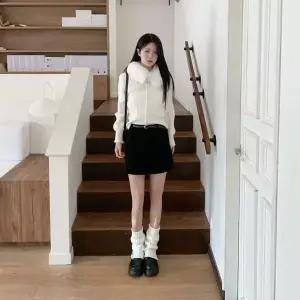 여성 혁대 뒷밴드 골덴 미니스커트 치마 모직