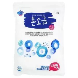한주 본소금 1kg 정제염식용 연수기용 식기세척기용