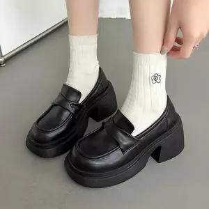 로퍼 구두 여자 여성 레더 페니 통굽 2컬러 꼬임스트랩 LK8818