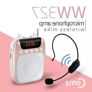 휴대용 마이크 무선 앰프스피커 Coms Pink