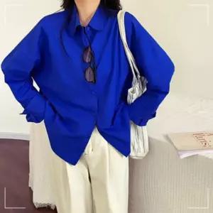 셔츠 차르르 HH-D75 블루 루즈핏 WWBEAE66