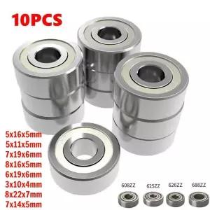 10pcs 미니어처 베어링 685zz 608z 625ZZ 무소음 소형 베어링 깊은 홈 미니 볼 스케이트보드 스쿠터용 탄소