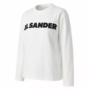 질샌더 T-SHIRT LS LOGO J02GC0107 J45047 102) 헤비 코튼 로고 롱슬리브 티셔츠)