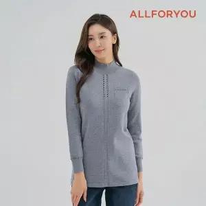 [올포유]여성 라인 띠장식 반넥 롱 니트 ALSHM9221 190_P350392229