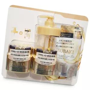 츠바키 프리미엄 EX 리페어 마스크 180 g x 2개입 +리필+펌프