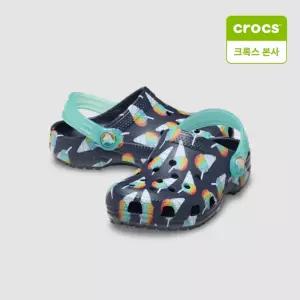 크록스 클래식 스노우 콘 클로그 토들러 213267-410