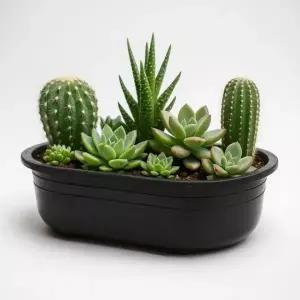 타원형 고무통 화분 44x31x13cm 실외용 정원 화분