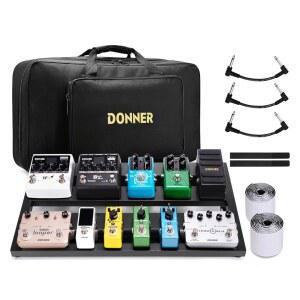 Donner 기타 페달 보드 케이스 DB-3 50.8cm 10.2cm(20인치 x 알루미늄 페달보드 29.2cm 11.4인치