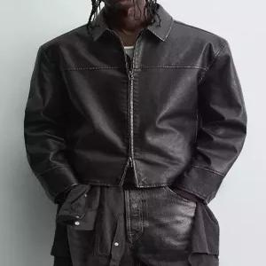 3715200  zara 자라남자가죽자켓 레이더재킷    6312