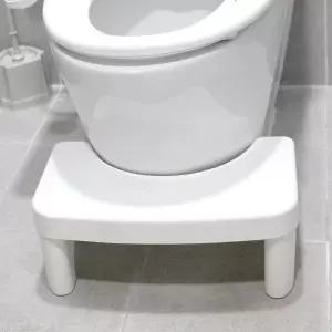 심플 화이트 플라스틱 화장실 변기 발판 받침대 발받침 쾌변