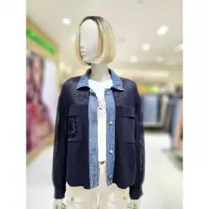 일부수량 베네통 니트 배색 포켓 자수 점퍼 BAJP52431 2795804