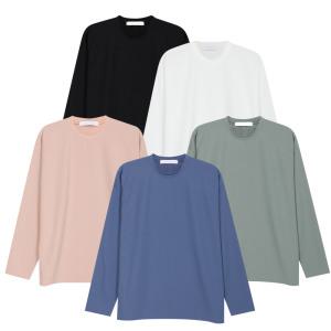 모로엠 남성 무지 루즈핏 롱슬리브 티셔츠 5C-TSA-Q091