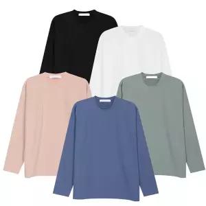 [파파브로]남성 무지 루즈핏 롱슬리브 티셔츠 5C-TSA-Q091