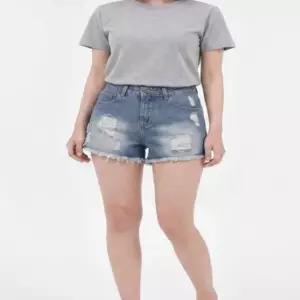 스크래치 헤짐 빈티지무드 데님 핫팬츠 청 숏팬츠