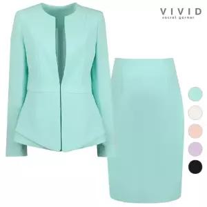 비비드시크릿가너 VIVID SET 여성 데안 여름정장 자켓+스커트 세트