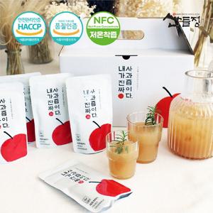 내가 진짜 사과즙이다 100ml 50포 경북사과 NFC 저온착즙 100% (벌크) 생사과즙 / 산들정