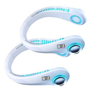 1 + 1 비즈 목걸이 넥밴드 선풍기 화이트 LED BZ-FL20