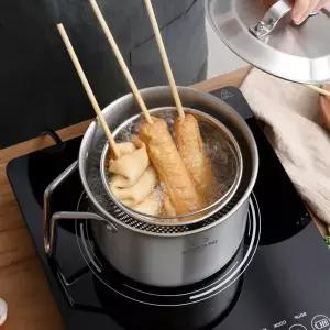 인덕션 가스렌지 겸용 멀티팟 2.3리터 타공망포함 어묵꼬치냄비 나물데치기