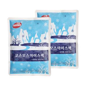 코스모스 아이스팩 물 100% 800ml 2개 완제품 얼음 택배 포장 보냉