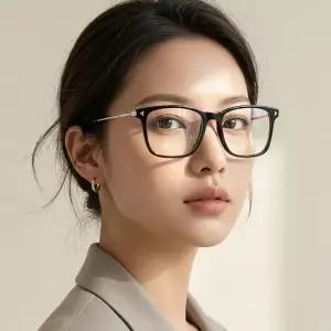 발리 티타늄 안경테 BY5057D 001 명품 사각 뿔테 아시안핏