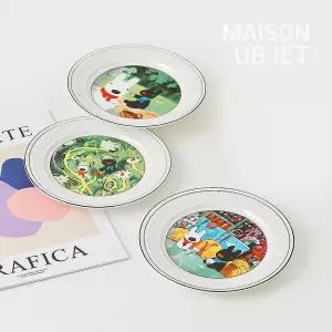 가스파드와 리사 도자기 17cm 원형접시