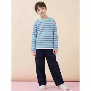 [BEANPOLE KIDS] [Essential] 스트라이프 긴소매 티셔츠  라이트 그린 (BI6141UE3L)