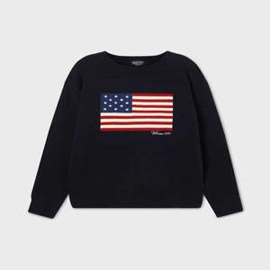 [AK분당점] [후아유] [Cali] American Flag Intarsia Pullover/WHKAF4T81U*