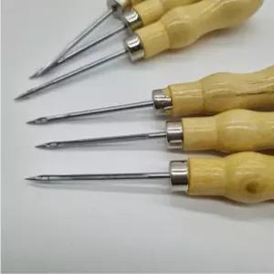 가죽공예 바늘 나무손잡이 수작업 송곳 가죽 수선 DIY 가죽공구