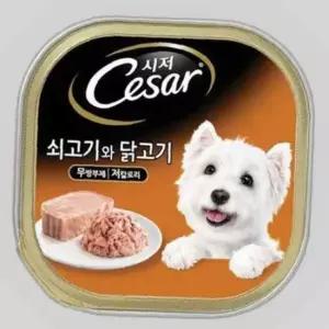 시저 주식캔 100g 1개 쇠고기와 닭고기