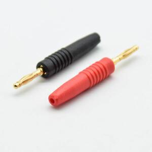 5개 2mm 골드 도금 Wilding 바나나 플러그 남성 오디오 스피커 앰프 케이블 와이어 전원 나사 잭 커넥터 어