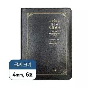 개역개정 큰글자 성경전서 NKR73ESB 대 단본 지퍼 색인 검정 찬송가없음 기독교백화점