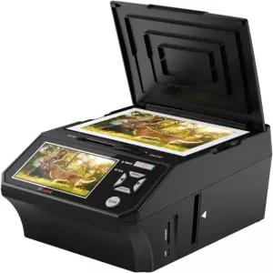 5인치 대형 화면이 탑재된 포토 스캐너 및 필름 디지타이저로 35mm/110 네거티브 슬라이드 실물 사진을