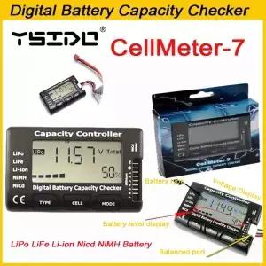 YSIDO RC CellMeter7 디지털 LiPo LiFe 이온 Nicd NiMH 배터리 용량 검사기 전압 테스터 확인