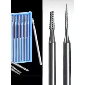 보석상 금세공을위한 6Pcs 금속 보석 조각 비트 버 세트보석 만들기위한 연삭 밀링 커터 도구
