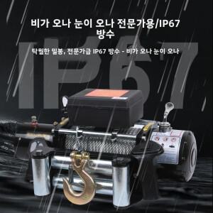 자동차 셀프 헬프 전동 호이스트 윈치 추출기 12V/24V 오프로드 방수 차량 장착 미니 크레인