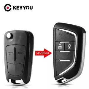 KEYYOU 1PCS Vauxhall Opel Zafira B Astra H Corsa D Vectra C Signum 케이스 자동차 키 2 버튼 용 수정