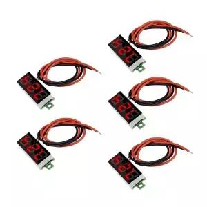 15Pcs 미니 디지털 전압 측정기 0.28 인치 2 와이어 전압계 게 테스터 LED 디스플레이 자동차 오토바이
